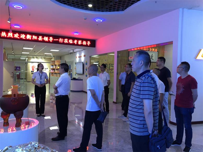 湖南省衡阳县常务副县长王苏龙一行莅临赢多多集团考察财源大数据项目